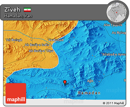 Political 3D Map of Zīveh