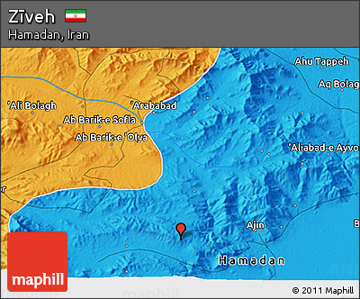 Political 3D Map of Zīveh
