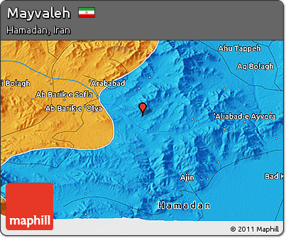 Political 3D Map of Mayvaleh