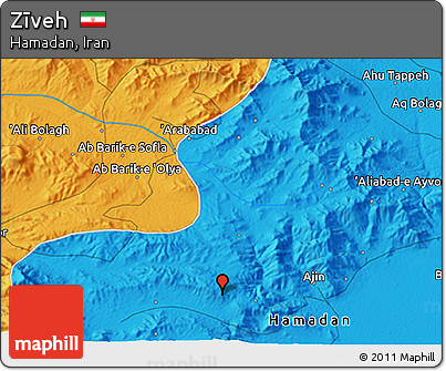 Political 3D Map of Zīveh