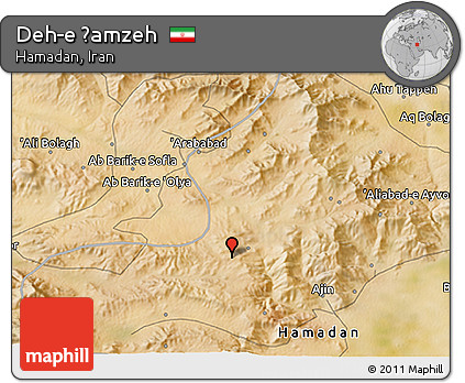 Satellite 3D Map of Deh-e Ḩamzeh
