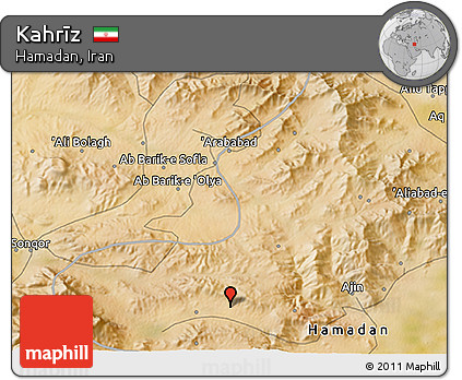 Satellite 3D Map of Kahrīz