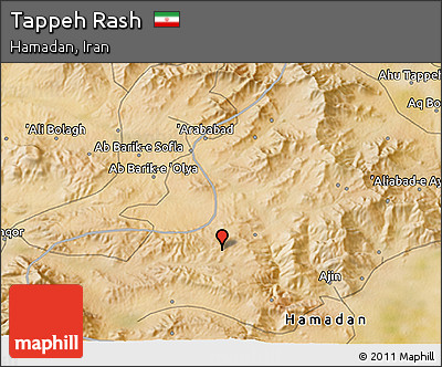 Satellite 3D Map of Tappeh Rash