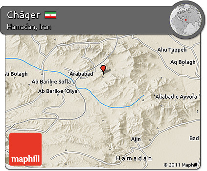 Shaded Relief 3D Map of Chāqer
