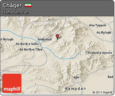 Shaded Relief 3D Map of Chāqer