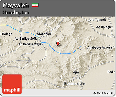 Shaded Relief 3D Map of Mayvaleh