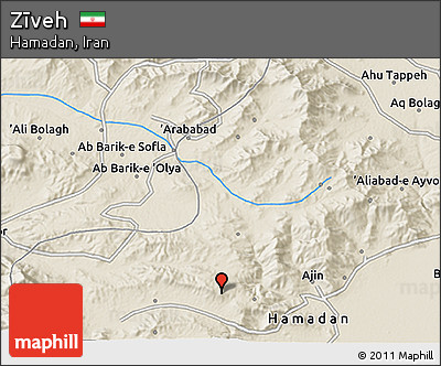 Shaded Relief 3D Map of Zīveh