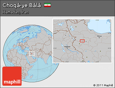 Gray Location Map of Choqā-ye Bālā