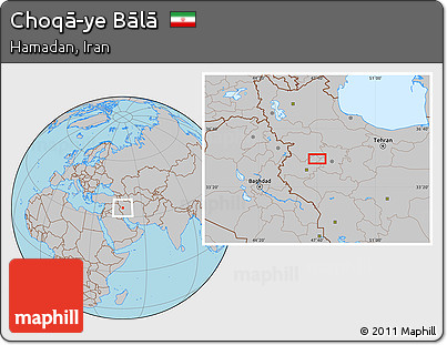 Gray Location Map of Choqā-ye Bālā