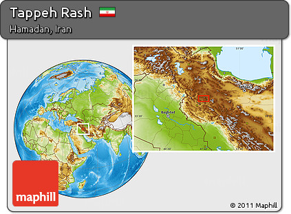 Physical Location Map of Tappeh Rash