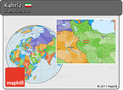 Political Location Map of Kahrīz