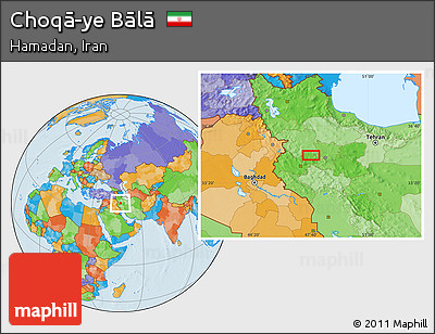 Political Location Map of Choqā-ye Bālā