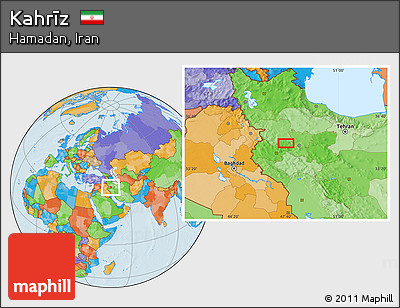 Political Location Map of Kahrīz