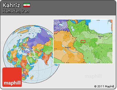 Political Location Map of Kahrīz