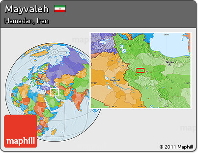 Political Location Map of Mayvaleh