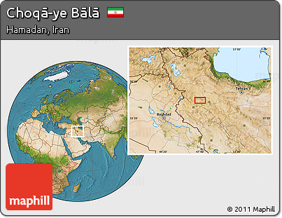 Satellite Location Map of Choqā-ye Bālā