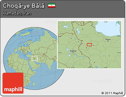 Savanna Style Location Map of Choqā-ye Bālā