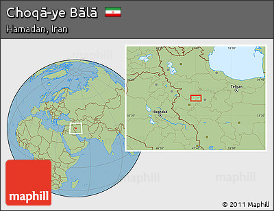 Savanna Style Location Map of Choqā-ye Bālā