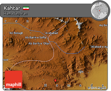 Physical Map of Kahtar