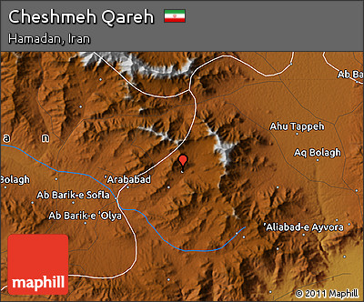 Physical Map of Cheshmeh Qareh