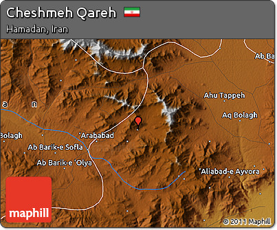 Physical Map of Cheshmeh Qareh