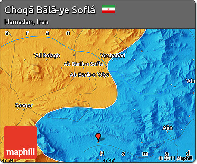 Political Map of Choqā Bālā-ye Soflá