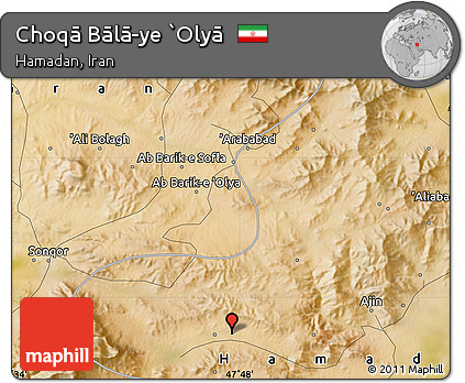 Satellite Map of Choqā Bālā-ye `Olyā