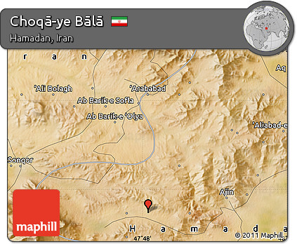 Satellite Map of Choqā-ye Bālā