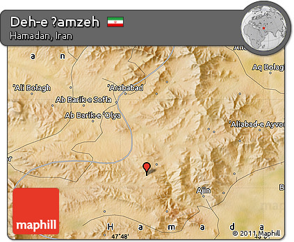 Satellite Map of Deh-e Ḩamzeh