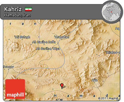 Satellite Map of Kahrīz