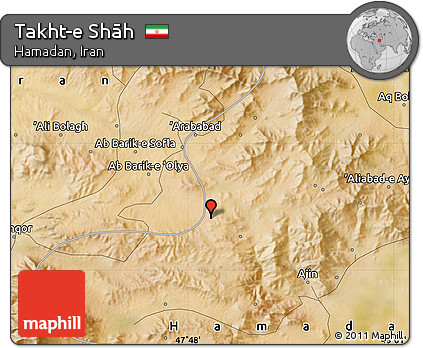 Satellite Map of Takht-e Shāh