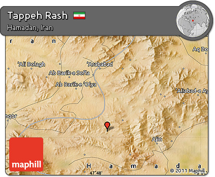 Satellite Map of Tappeh Rash