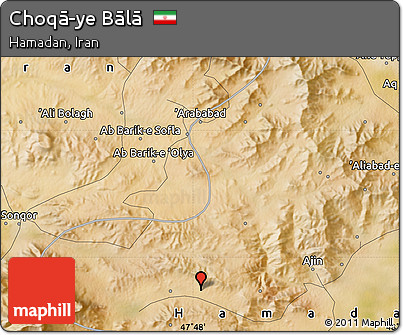 Satellite Map of Choqā-ye Bālā