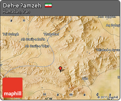 Satellite Map of Deh-e Ḩamzeh