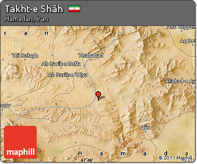 Satellite Map of Takht-e Shāh