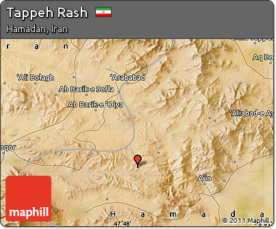 Satellite Map of Tappeh Rash