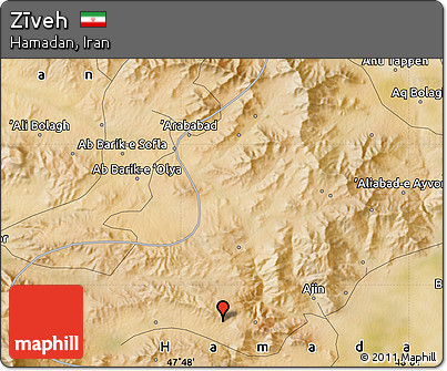 Satellite Map of Zīveh