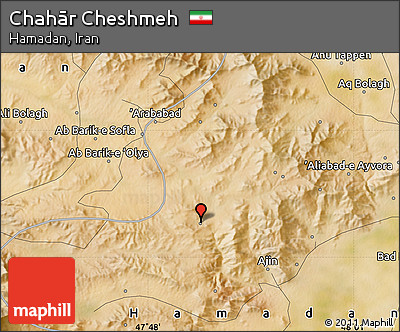 Satellite Map of Chahār Cheshmeh