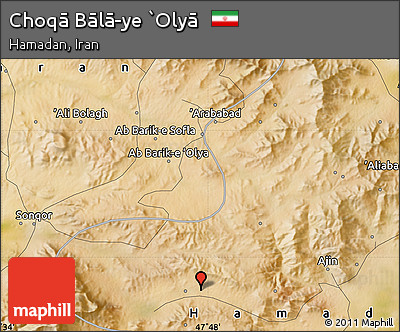 Satellite Map of Choqā Bālā-ye `Olyā