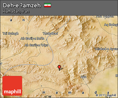 Satellite Map of Deh-e Ḩamzeh