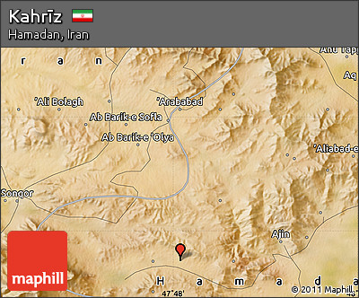 Satellite Map of Kahrīz
