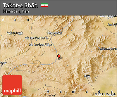 Satellite Map of Takht-e Shāh