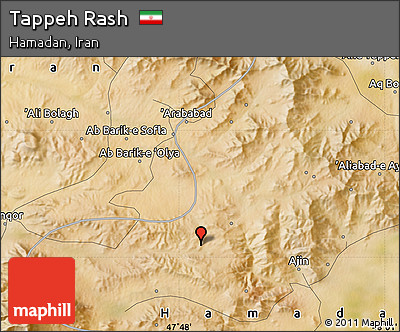 Satellite Map of Tappeh Rash