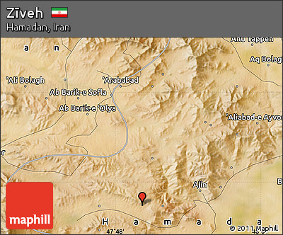 Satellite Map of Zīveh