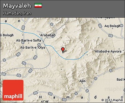 Shaded Relief Map of Mayvaleh