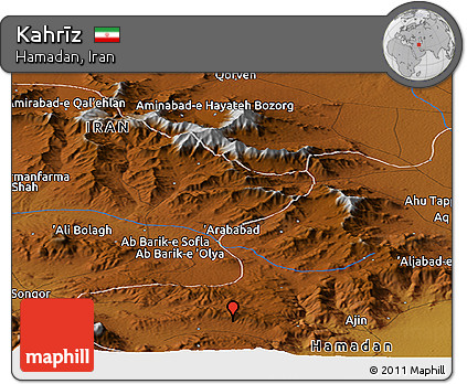 Physical Panoramic Map of Kahrīz