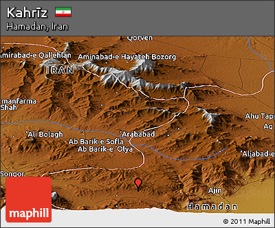 Physical Panoramic Map of Kahrīz