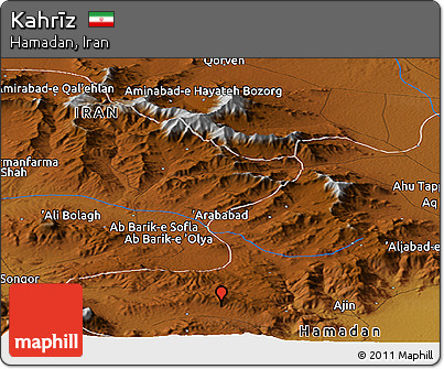 Physical Panoramic Map of Kahrīz