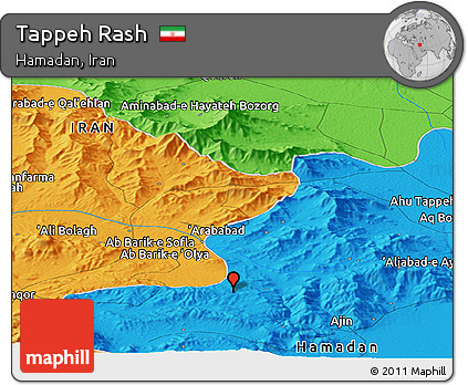Political Panoramic Map of Tappeh Rash