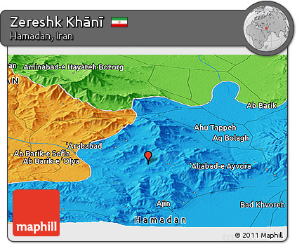 Political Panoramic Map of Zereshk Khānī